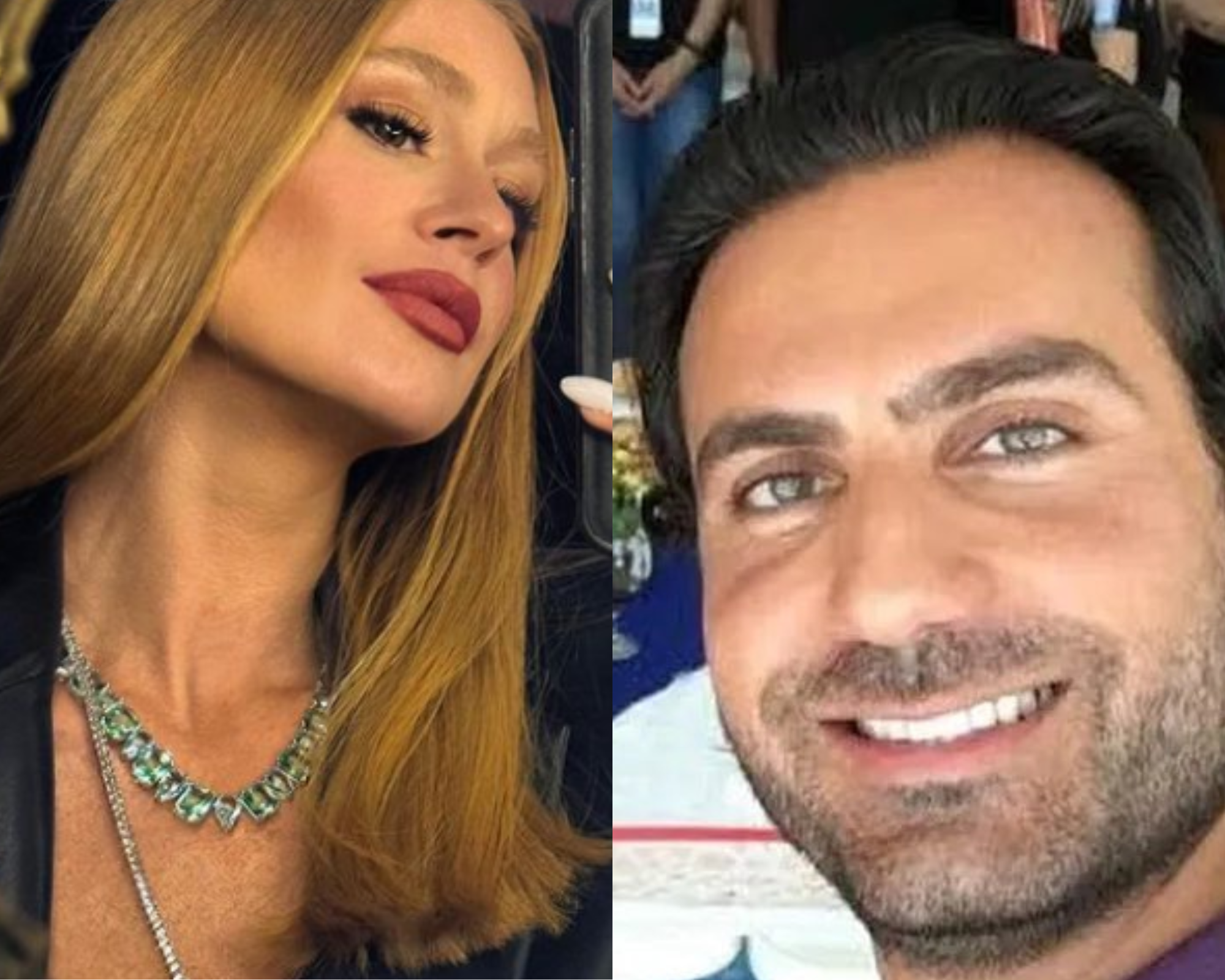 Abdul Fares e Marina Ruy Barbosa em passeio de ferrari